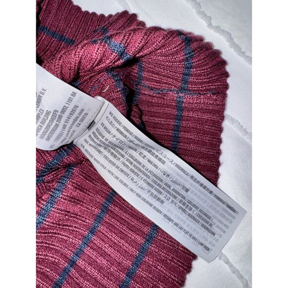 Abercrombie & Fitch Ribbed Knit Striped Bodycon Midi Dress Women’s Medium Preppy - Picture 10 of 16